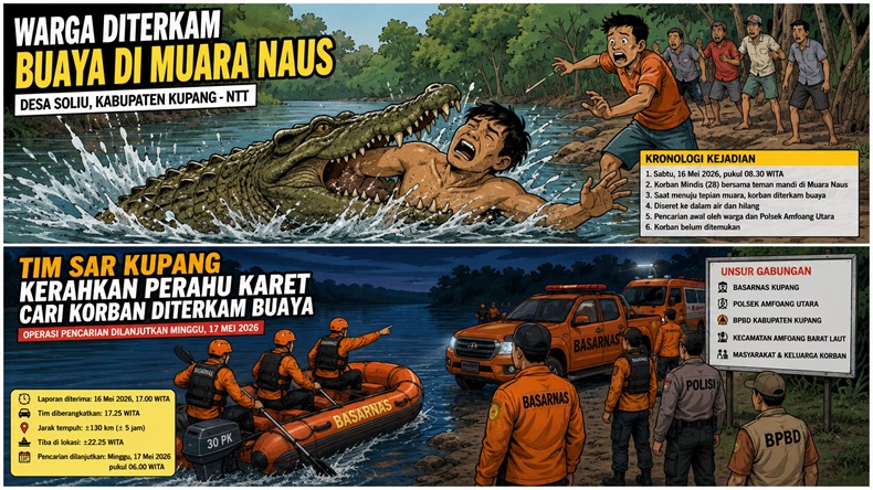 Diterkam buaya